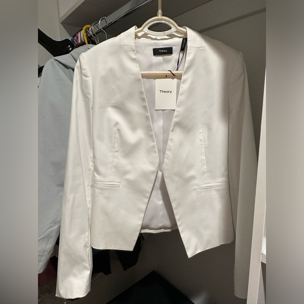 Theory white blazer